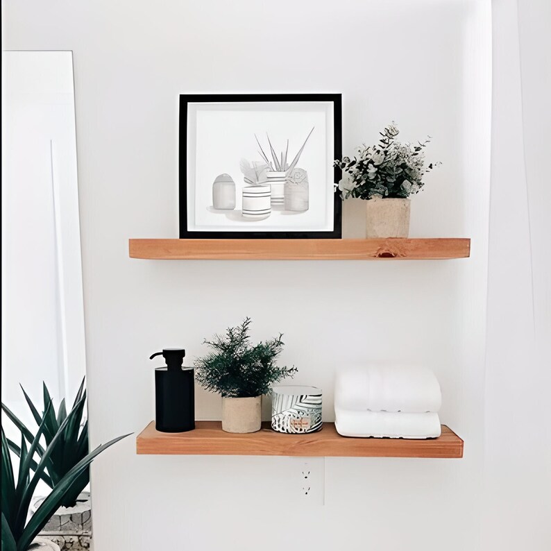 Modern Wood Floating Shelf for Kitchen and Livingroom,decorative Wall ...