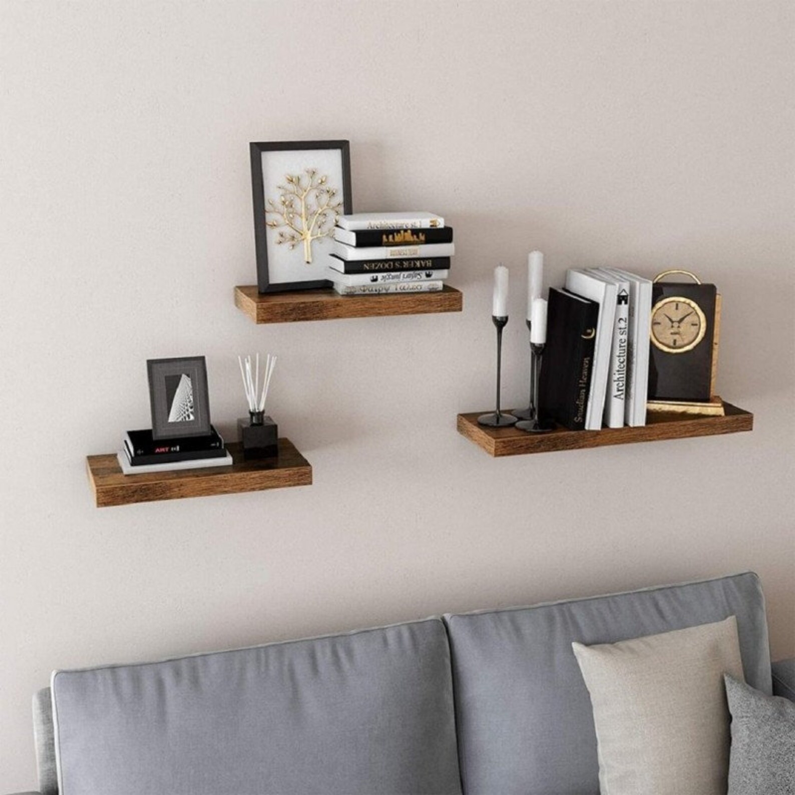 Modern Wood Floating Shelf for Kitchen and Livingroom,decorative Wall ...