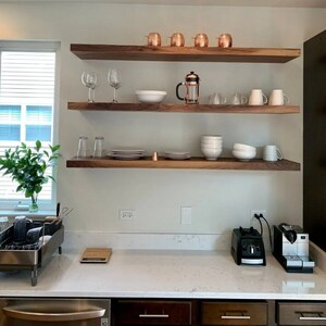 Modern Wood Floating Shelf for Kitchen and Livingroom,decorative Wall ...