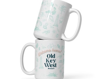 Tasse en céramique inspirée de Old Key West - Inspirée du Disney Vacation Club - 11 oz et 15 oz