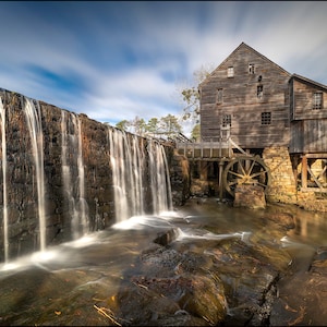 Yates Mill, NC, Old Structures, Wall Decor,Grist Mills