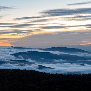 Hawksbill & Table Rock Mountain, Sunrise, Blue Ridge Parkway, Western North Carolina, Mountain Landscape, Wall Art, Mountain Cabin