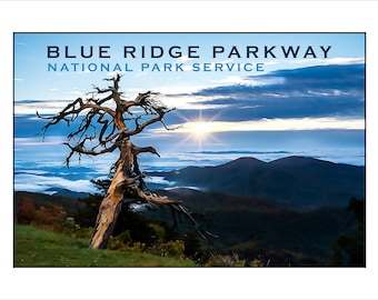 National Park Print, Blue Ridge Parkway,  North Carolina, Mountain Landscape, Wall Art, Wall Decor, Mountain Scenes