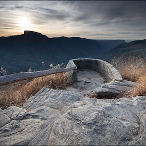Table Rock Sunrise from Wisemans View North Carolina,  Linville, Wall Art, Pisgah National Forest, Mountain Scenes.