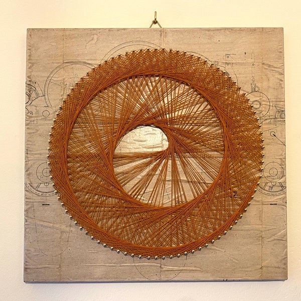 Quadro String-Art Spirale 34x34