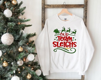 Our Team Christmas Matching Sweatshirt, Christmas Matching Our Team Outfits, Office Matching Christmas Sweatshirts
