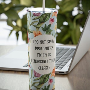 Funny HR Tropical Wildflower Tumbler Gift for Her, Human Resources Mother&#39;s Day HR Professional Gift,
