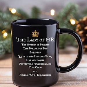 Funny HR Coffee Mug, HR Onboarding Coffee Mug Gift, HR Secret Santa Gifts for Co Workers, Hr Manager Gift, Hr Professional, Hr Appreciation