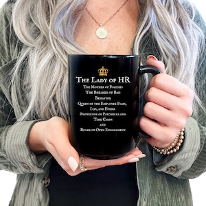 Funny HR Gift for Coworker The Lady of HR Shirt, HR Coworker Gift for Christmas, Human Resources Gift for Hr Manager, Hr Coffee Mug