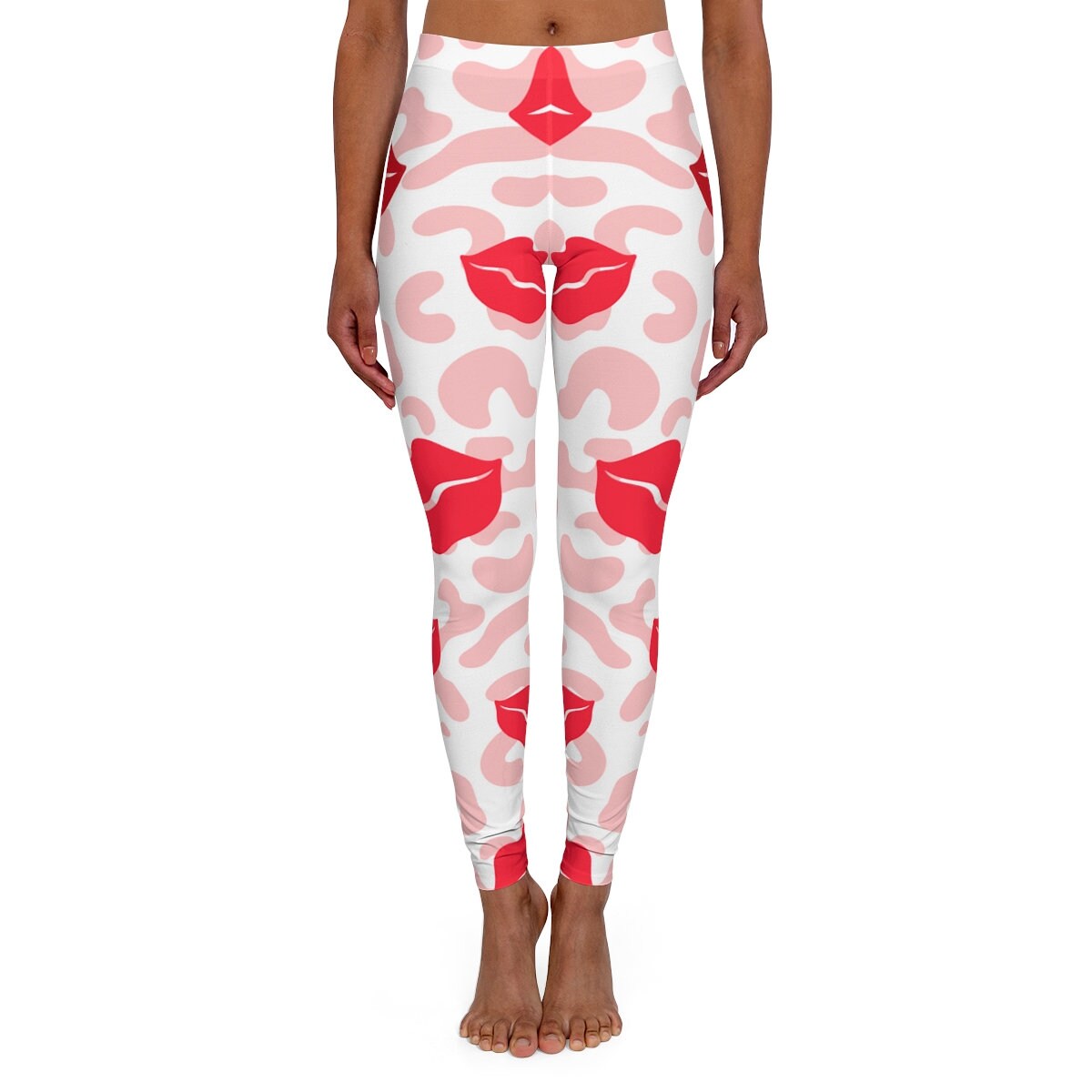 Kissing Pink Camo Workout Leggings Valentines Yoga Leggings - Etsy