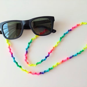 Rainbow Macrame Sunglasses  Chain, Sports Glasses Strap ,Colorful Eyewear Accessories