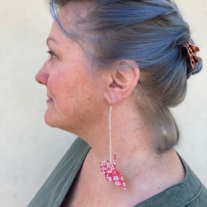 Made-to-order origami crane earrings. Sterling silver/gold, choose your favorite solid color of the rainbow. Customize yours today!