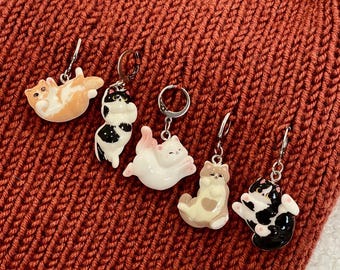 Marcadores de punto de gato: accesorios para tejer y crochet - Juego de 5