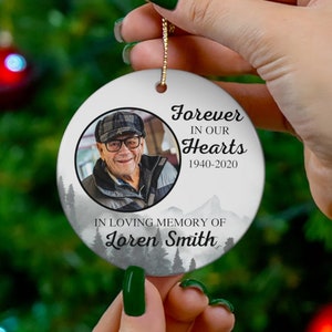 Memorial Ornament Sympathy Gift for Loss of Father Funeral Gift Photo Christmas Ornament Memorial Remembrance Gift for Bereavement Gift