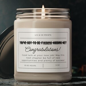 Goodbye Gift for Coworker Farewell Gift Funny Candle for Friend Congratulations Gift New Job Next Chapter Candle for Job Promotion Gift