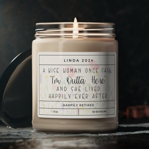 A Wise Woman Candle Retirement Candle Funny Retirement Gift for Retiring Coworker 2024 Retirement Party Present Unique Retirement Gift