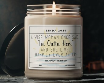 A Wise Woman Candle Retirement Candle Funny Retirement Gift for Her Retiring Coworker 2024 Retirement Sunset Candle Unique Retirement Gift