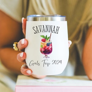Insulated Wine Tumbler Personalized Beach Cup Girls Trip Tumbler Bachelorette Party Wedding Party Favor Girls Weekend Cup Custom Tumbler
