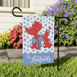 Personalized Garden Flag Fourth of July Flag Red White Blue Flag Housewarming Gift Last Name Flag Mini Yard Flag Birthday Gift for Women
