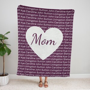 Mothers Day Gift Personalized Blanket for Mom Custom Gift for Her Birthday Mother in Law Gift from Kids Custom Throw Blanket Personalized