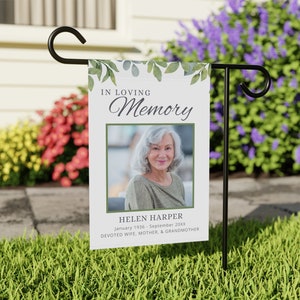 Personalized Memorial Flag Grave Decoration Loss of Loved One Funeral Gift Sympathy Bereavement Gift for Loss of Mother Cemetery Decoration