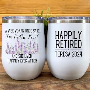Retirement Gift for Women Personalized Beach Tumbler I&#39;m Outta Here Funny Tumbler for Women Teacher Retirement Boss Farewell Gift for Friend