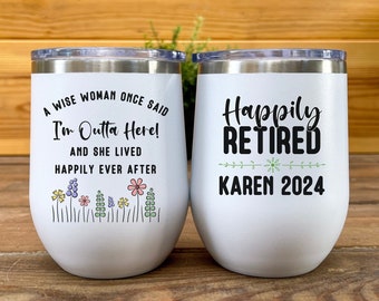 Retirement Tumbler for Women Wildflower Tumbler Funny Retirement Gift for Coworker Farewell Gift for Best Friend Retirement Party Gift