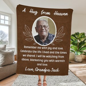 Memorial Photo Blanket In Loving Memory Remembrance Gift Sympathy Gifts for Loss of Mom Sorry for Your Loss Gift Bereavement Gift Blanket