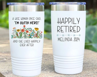 A Wise Woman Retirement 20 oz Tumbler for Beach Coworker Retiring Boss Retirement Gift Tumbler for Women Retirement 2024 Retiring Friend