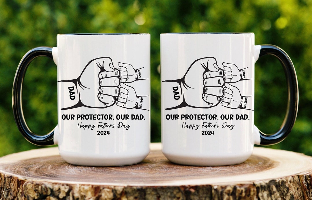 Father's Day Mug With Kids Names Custom Dad Mug Fist Bump Mug New Dad — free download