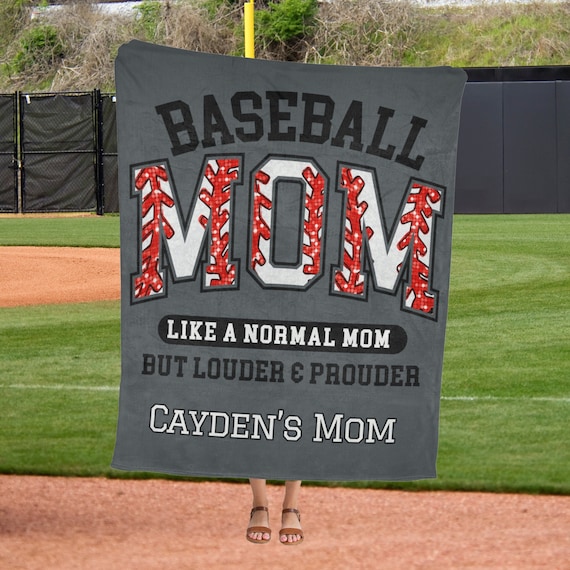 Tball Mom Personalized Blanket Baseball Mom Throw Team Mom Gift