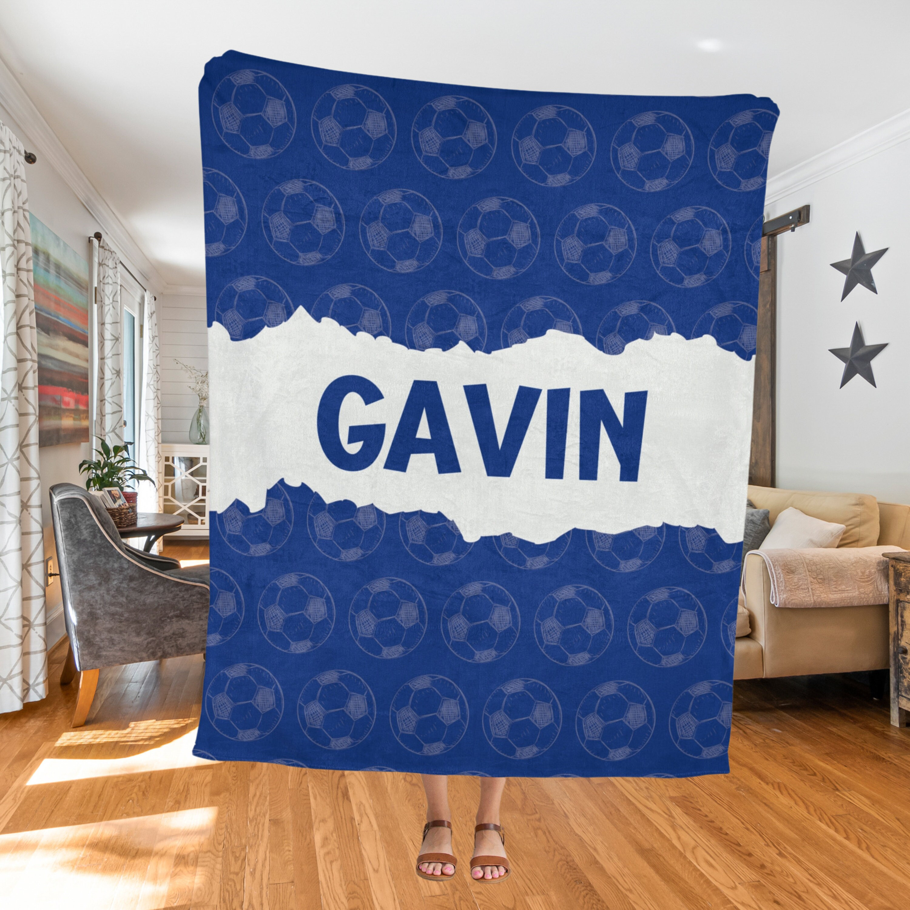 Soccer Lover Gift Personalized Blanket for Kids Gift for Soccer Player Birthday Gift Idea for Grandson Granddaughter Gift for Daughter Son