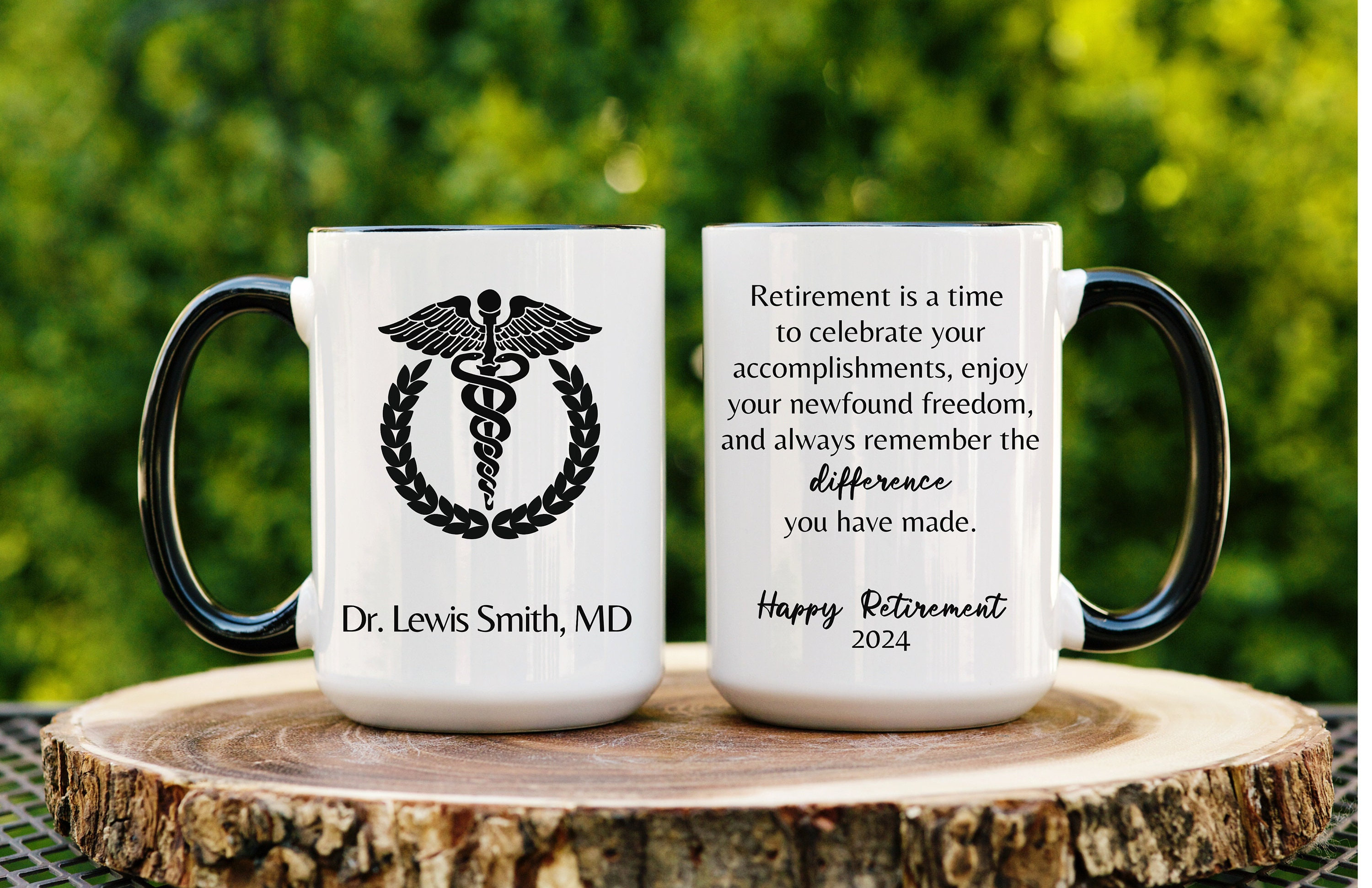 Personalized Doctor Retirement Gift for Men or Women Physician Retired Coffee Cup for MD DO gift 2024 Retirement Mug for Coworker