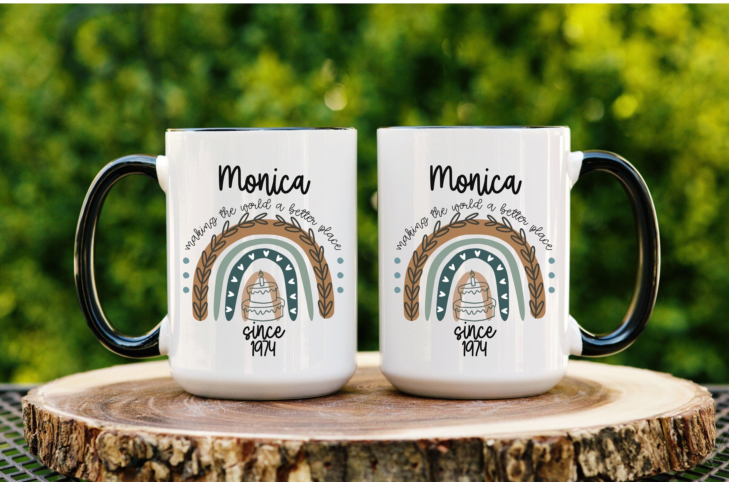 50th Birthday Gift for Women Birthday Coffee Mug for Coworker Sister Aunt Mom Mug Making the World a Better Place Since 1974 Custom Mug