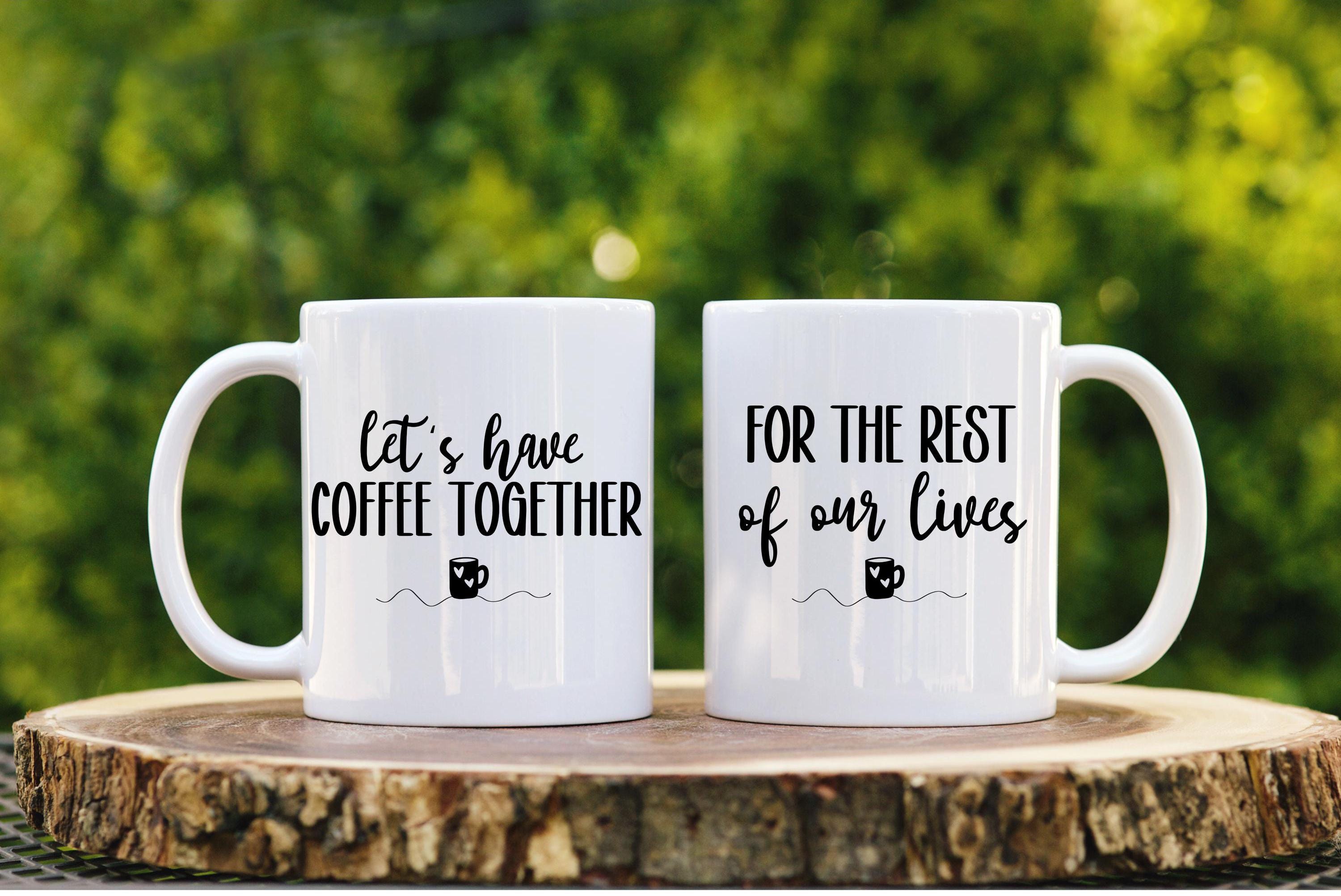 Tazze da caffè personalizzate Mr e Mrs, regali per sposi per coppia, regalo per il primo anniversario di matrimonio per marito moglie, tazze con nome per matrimoni - Italia