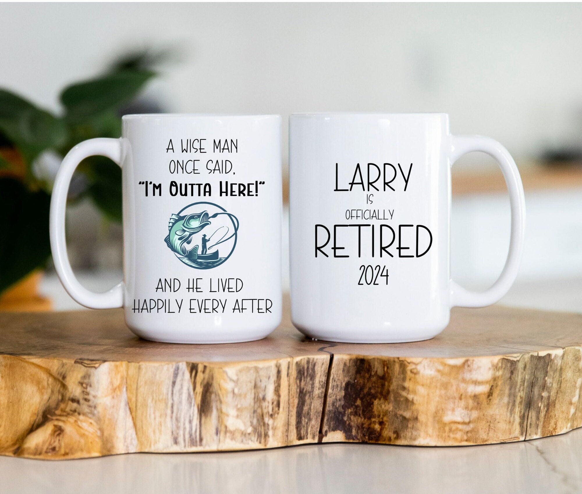 Retirement Gift for Men Fishing Tumbler Retirement Tumbler Custom2024  Retirement Gift for Coworker Personalized Coffee Mug Husband Brother