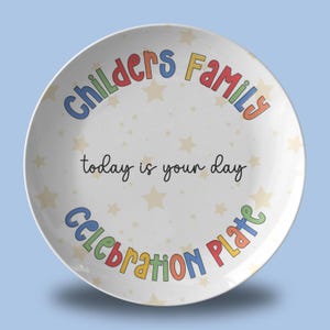 Personalized Celebration Plate Family Tradition Plate Birthday Plate Family Dinnerware with Name Custom Family Heirloom Plate for Party