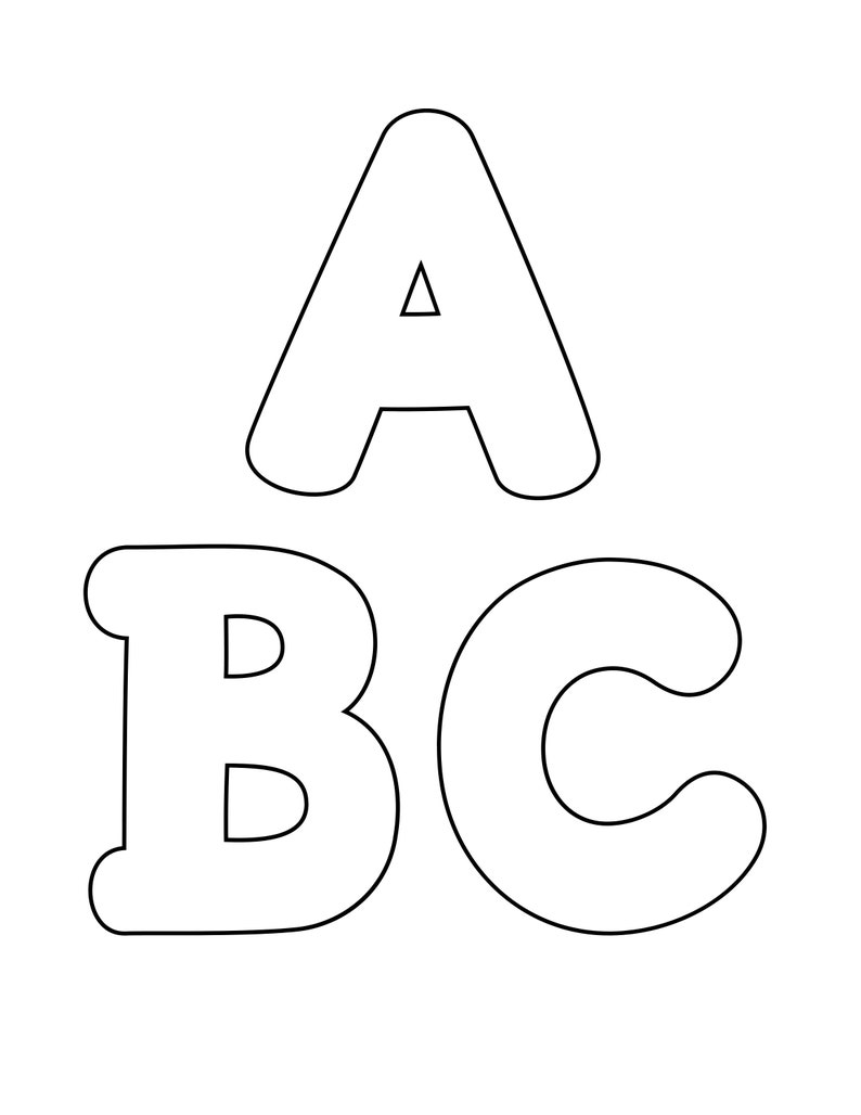 Uppercase Alphabet Letters Printable Coloring Pages (Download Now) Etsy