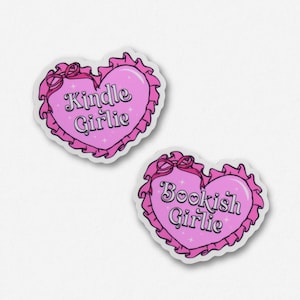 Kindle Girlie Bookish Girlie Holographic Sticker | Booktok, Kindle sticker, Bookish, Book lover gift afbeelding 1