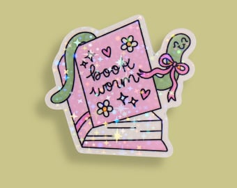 Book Worm Sticker | Booktok, Kindle sticker, Bookish, Book lover gift