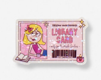 Bookish Lizzie Library Card | Booktok, Kindle sticker, Bookish, Book lover gift