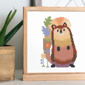 Woodland Squirrel Cross Stitch Pattern