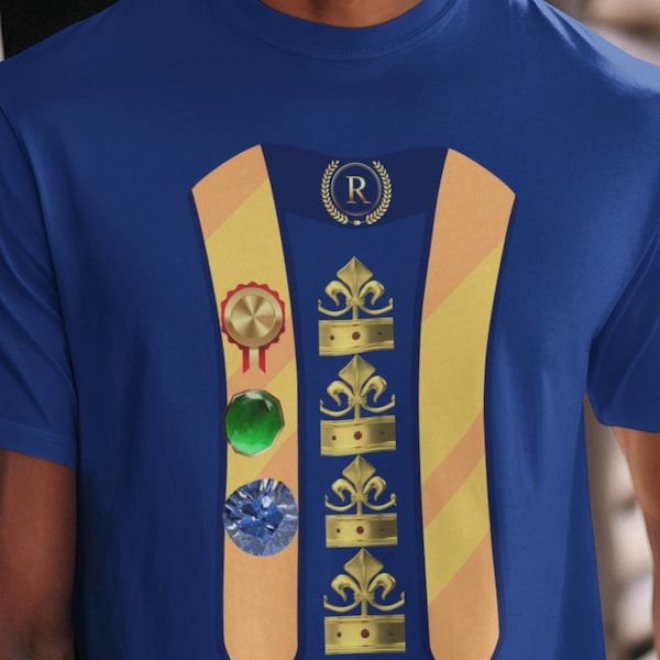 For the Moroccan royal family this shirt is of a semi-formal class. The gold, blue and green certainly display your regal origin. Buy it now