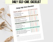 Self-Care Checklists: Printable Set for Daily, Weekly & Monthly