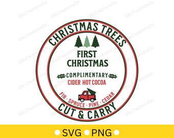 Christmas Tree Farm SVG/PNG Cricut Cut-bestand