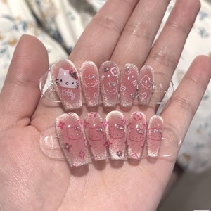 45 Kawaii Nails : Hello Kitty vs Louis Vuitton Kawaii Nails