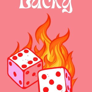 Lucky Dice Roll Poster ***Instant Download***