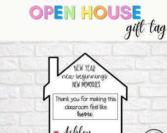 Printable Open House Gift Tag | Back to School Gift Tag for Teachers