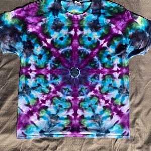 Kaleidoskop Mandala Eis Batik Shirt Größe XL