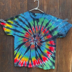 Electric Spiral Batik T-Shirt Größe XL